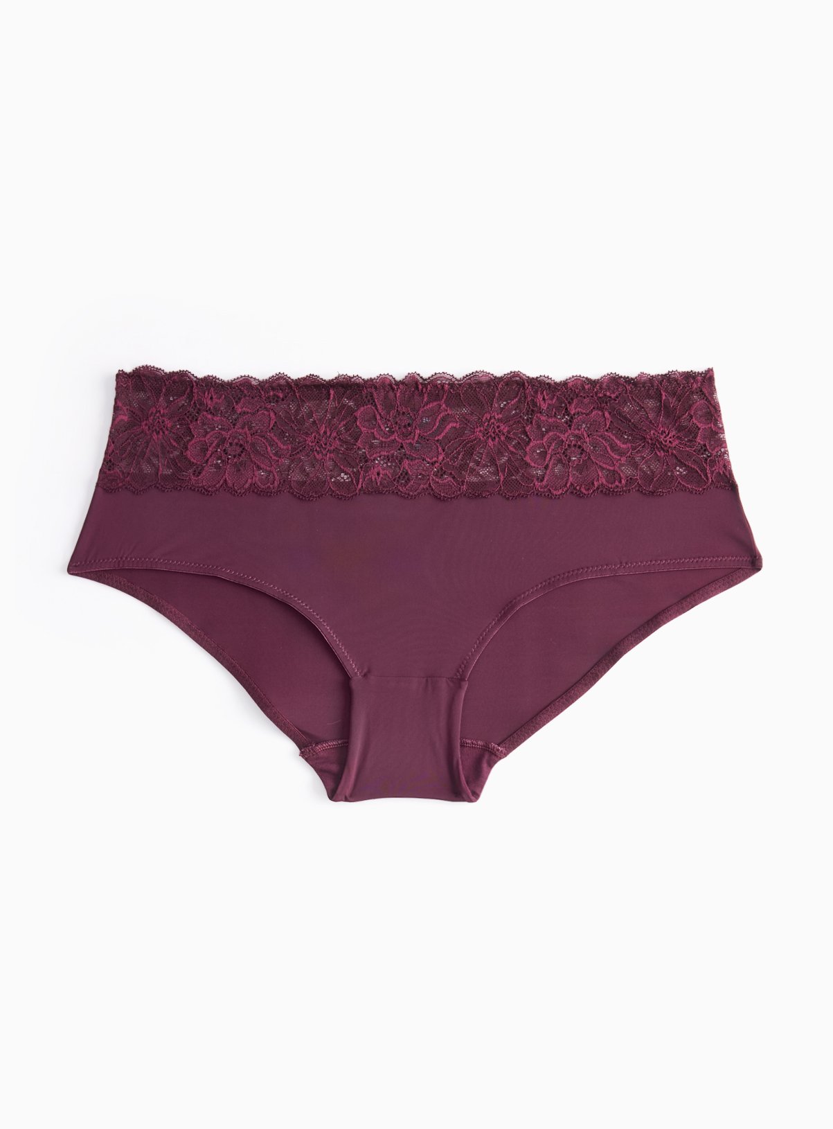 Burgundy Fleur Lace Shorts 16 - Image 2 thumbnail